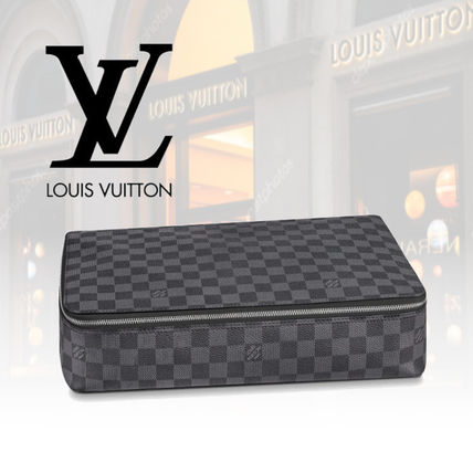 Louis Vuitton 2020 SS Canvas Leather Logo Pouches  Cosmetic Bags 