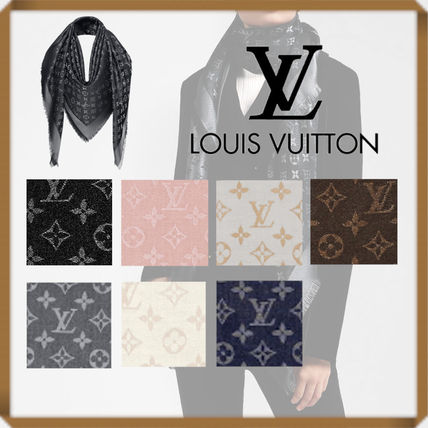 Louis Vuitton Monogram Knit  Fur Scarves M73658 M70805 M74026 M75123 M75122 M75121 M75120 
