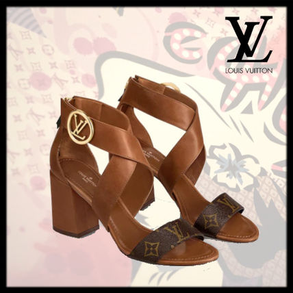 Louis Vuitton 2020 21AW Monogram Casual Style Leather Logo Sandals 1A5BU1 