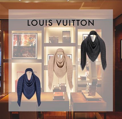 Louis Vuitton Monogram Wool Silk Knit  Fur Scarves M74752 M74441 M72412 