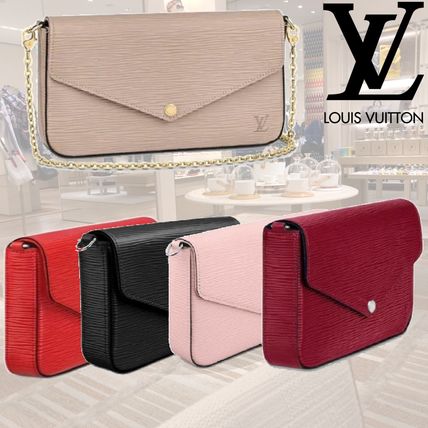 Louis Vuitton EPI 2020 SS Casual Style 3WAY Bi color Chain Plain Leather