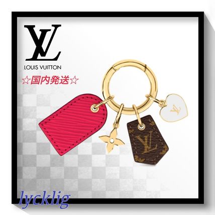 Louis Vuitton MONOGRAM 2020 21AW Monogram Leather Logo Keychains  Bag Charms M69562 