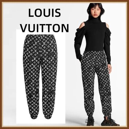 Louis Vuitton MONOGRAM Monogram Casual Style Nylon Long Logo Pants 1A5TSI 