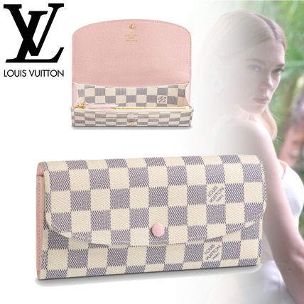 Louis Vuitton DAMIER AZUR 2020 SS Emilie Wallet N41625 