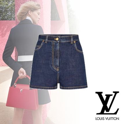 Louis Vuitton MONOGRAM 2020 21AW Stretch Denim Mini Shorts 1A83VK 