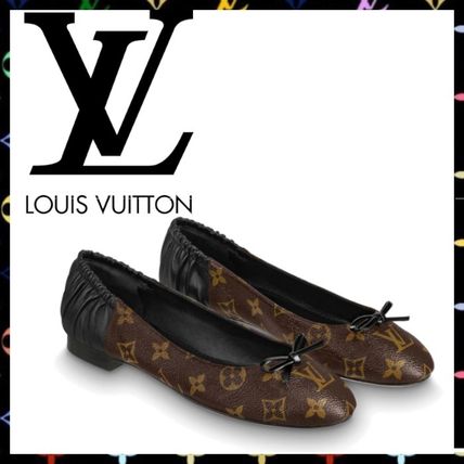 Louis Vuitton 2020 21AW Monogram Round Toe Leather Pumps  Mules 1A87XE 