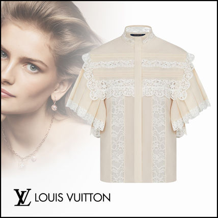 Louis Vuitton 2020 21AW Victorian Inspired Silk Georgette Blouse 1A82VC 