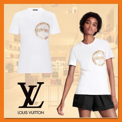 Louis Vuitton Crew Neck Cotton Short Sleeves Logo T Shirts 1A61GE 