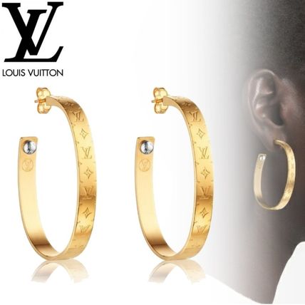 Louis Vuitton Nanogram Hoop Earrings M00220 