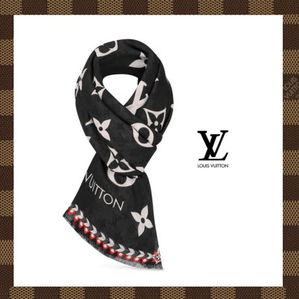 Louis Vuitton MONOGRAM 2020 21AW Monogram Logo Lightweight Scarves  Shawls M76499 