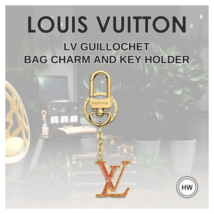Louis Vuitton Monogram Leather Logo Keychains  Bag Charms M69557 