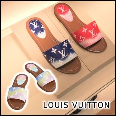 Louis Vuitton 2020 SS 2020 SS LV ESCALE LOCK IT FLAT MULE 3colors more sandals 1A7TP0 1A7TNC 1A7TO6 