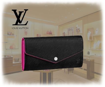 Louis Vuitton 2019 20AW Unisex Bi color Plain Leather Folding Wallet Logo M64322 