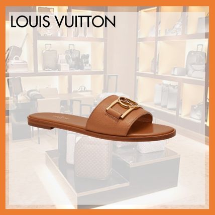 Louis Vuitton MONOGRAM 2020 SS Open Toe Casual Style Leather Mules Sandals 1A64ZO 