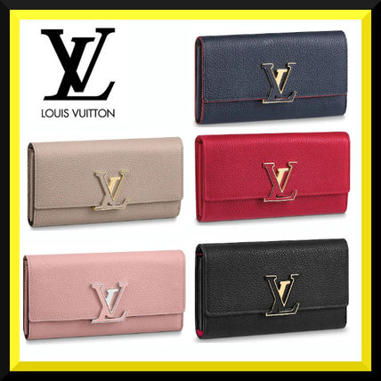 Louis Vuitton Leather Logo Long Wallets M61250 M63738 M61249 M63739 M61248 