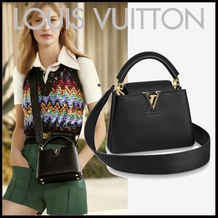 Louis Vuitton CAPUCINES Casual Style 2WAY Plain Leather Party Style Elegant Style M56071 