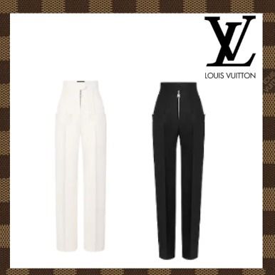 Louis Vuitton 2020 21AW Casual Style Wool Silk Plain Long Elegant Style Pants 1A7UQF 