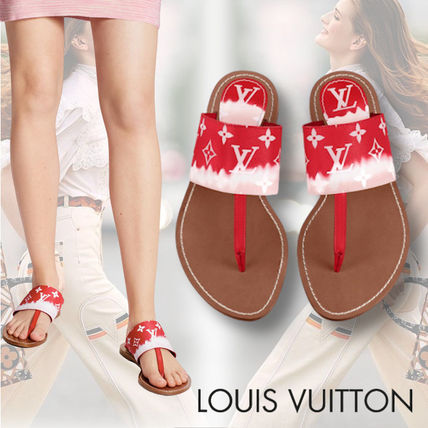 Louis Vuitton 2020 SS Monogram Open Toe Casual Style Street Style Tie dye Leather 