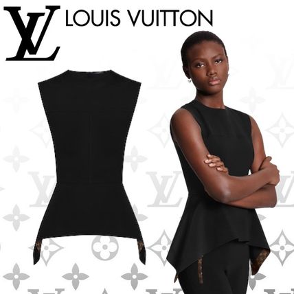 Louis Vuitton 2020 SS Blended Fabrics Plain Office Style Elegant Style Logo Tops 1A7VTO 