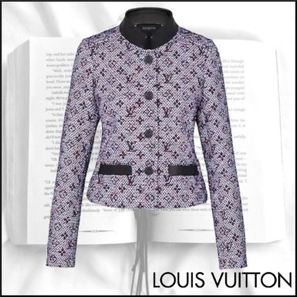 Louis Vuitton MONOGRAM 2020 SS Lurex Monogram Tweed Fitted Jacket 1A684M 
