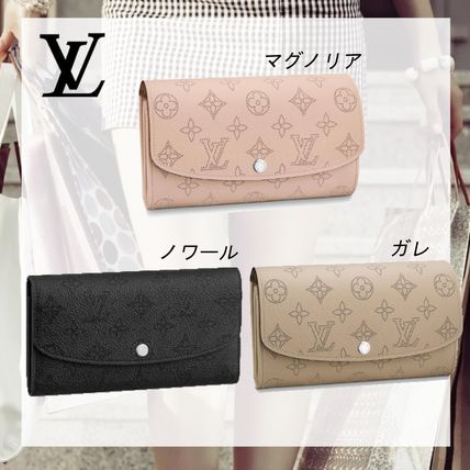 Louis Vuitton IRIS Monogram Plain Leather Logo Long Wallets M60143 M60144 M60145 