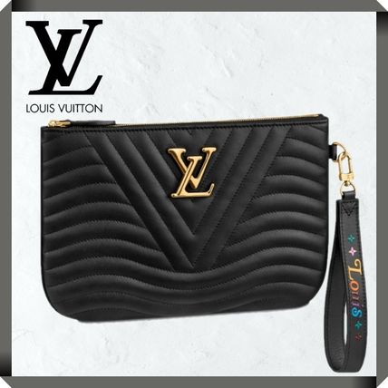 Louis Vuitton Casual Style Faux Fur Vanity Bags Plain Leather Party Style M63943 