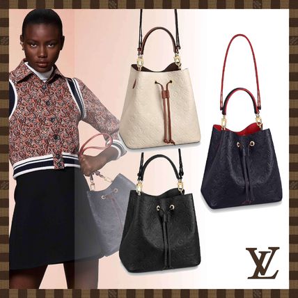 Louis Vuitton NEONOE 2020 SS Monogram Casual Style Blended Fabrics 3WAY Plain Purses M45256 M45307 M45306 