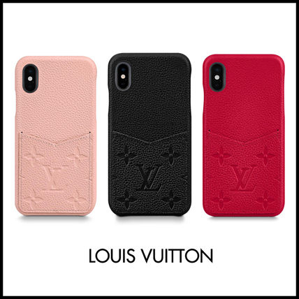 Louis Vuitton MONOGRAM EMPREINTE Monogram Unisex Plain Leather iPhone XS Logo 