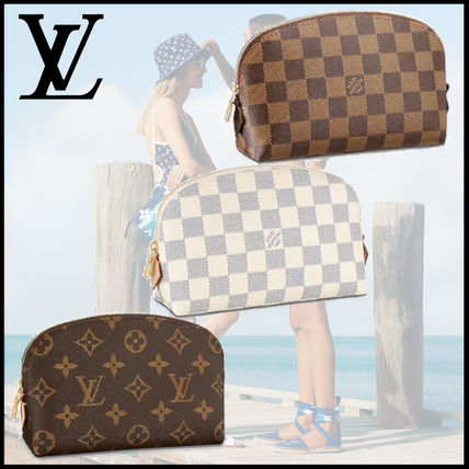 Louis Vuitton DAMIER Monogram Zigzag Leather Logo Pouches  Cosmetic Bags M47515 N47516 N60024 