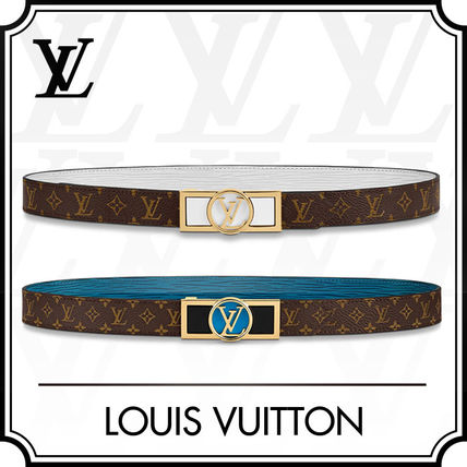 Louis Vuitton 2020 SS Monogram Casual Style Plain Leather Elegant Style Logo Belts MP246U MP245W 