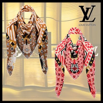 Louis Vuitton 2020 21AW Monogram Silk Party Style Elegant Style Logo M76482 M76481 