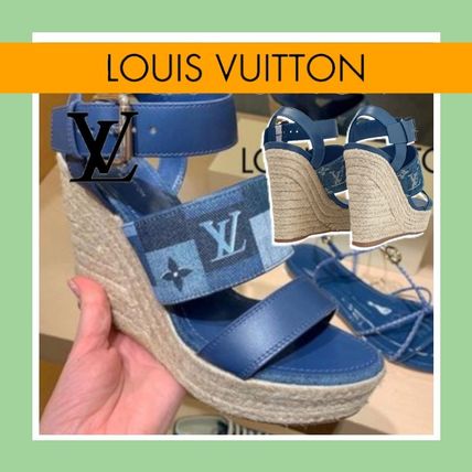 Louis Vuitton 2020 SS Monogram Platform Casual Style Plain Leather Party Style 1A7RA8 