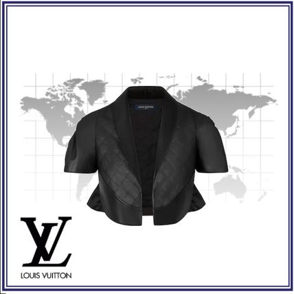 Louis Vuitton 2020 Cruise Short Blended Fabrics Leather Biker Jackets 