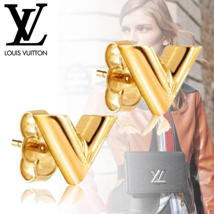 Louis Vuitton V Essential V Stud Earrings M68153 