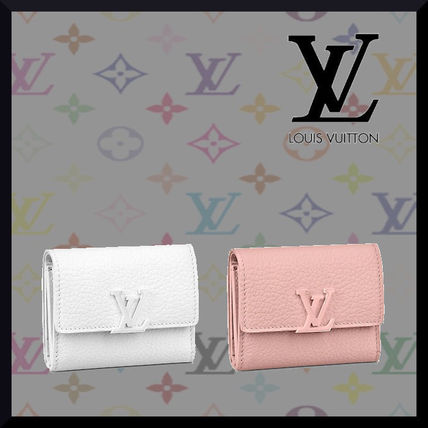 Louis Vuitton CAPUCINES Leather Folding Wallet Logo Folding Wallets M69031 M69020 