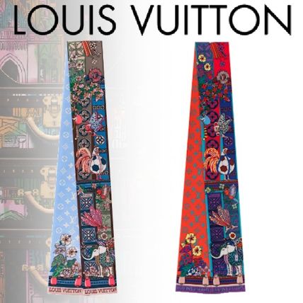 Louis Vuitton Monogram Casual Style Silk Other Animal Patterns 