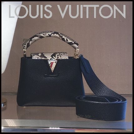 Louis Vuitton CAPUCINES Casual Style 2WAY Plain Leather Party Style Python 
