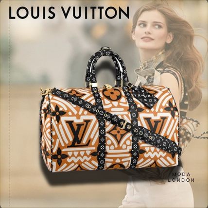 Louis Vuitton Monogram Blended Fabrics 2WAY Leather Logo Boston  Duffles 