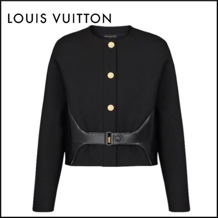 Louis Vuitton 2020 SS Leather Elegant Style Logo Front Button Jackets 1A5IW8 
