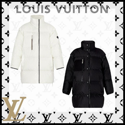 Louis Vuitton 2020 21AW Unisex Nylon Street Style Plain Medium Down Jackets