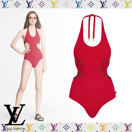 Louis Vuitton 2020 21AW Monogram Plain Halter Swimwear 1A82EC 