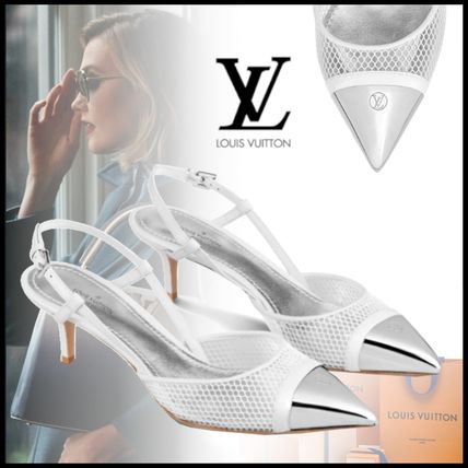 Louis Vuitton 2020 SS Casual Style Blended Fabrics Leather Pin Heels Party Style 1A7S2E 
