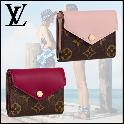 Louis Vuitton MONOGRAM Monogram Leather Small Wallet Logo Folding Wallets M62932 M62933 