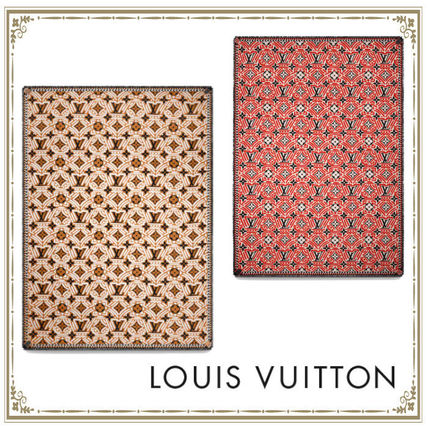 Louis Vuitton 2020 21AW Monogram Wool Fringes Knit  Fur Scarves M76485 M76484 