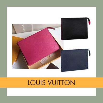 Louis Vuitton EPI 2020 SS Plain Leather Logo Pouches  Cosmetic Bags M41367 M67184 M41085 