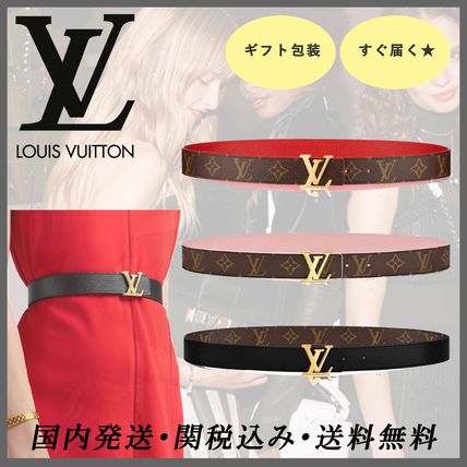 Louis Vuitton MONOGRAM Leather Elegant Style Belts 