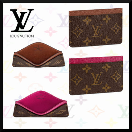 Louis Vuitton Monogram Leather Logo Card Holders M60703 M61733 