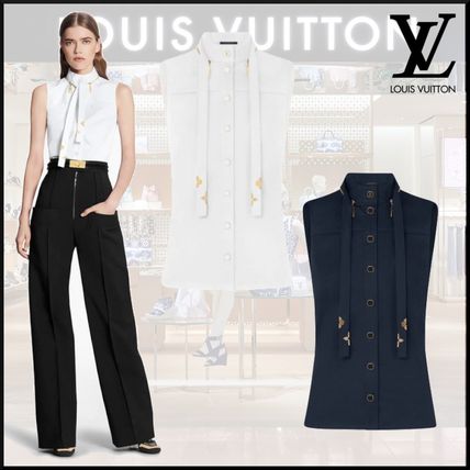 Louis Vuitton Short Monogram Casual Style Sleeveless Plain Cotton 1A7SX3 1A7SX9 