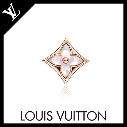 Louis Vuitton Casual Style Blended Fabrics Flower 18K Gold Office Style Q96426 