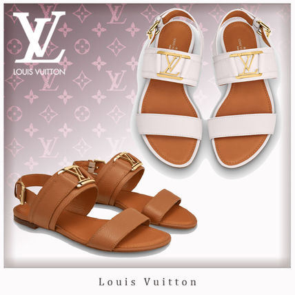 Louis Vuitton 2020 SS Open Toe Casual Style Plain Leather
